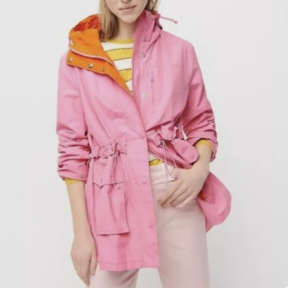 J. Crew Pink and Orange Utility Jacket